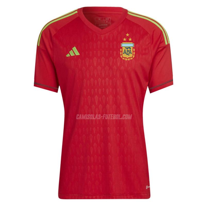 adidas camisola argentina 3star guarda-redes vermelho 2022