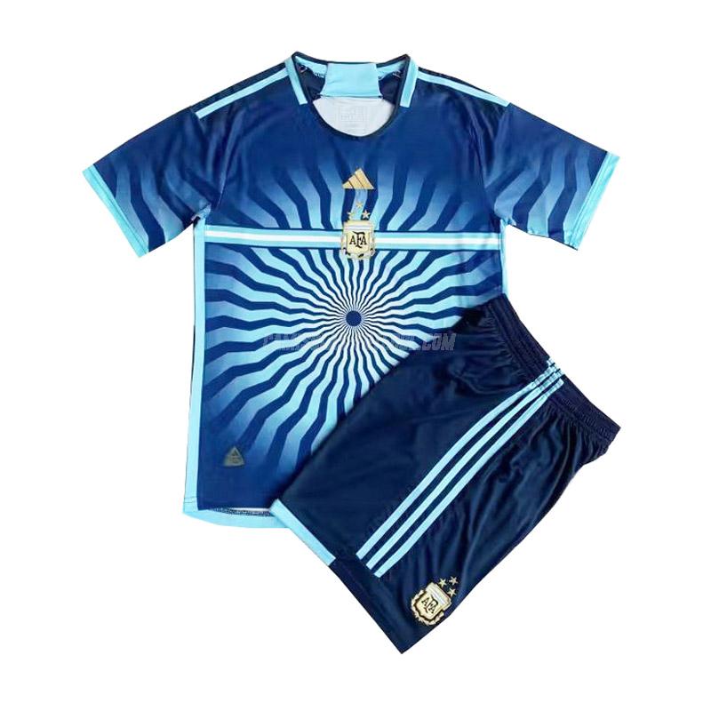 adidas camisola argentina crianças edição especial azul 2023
