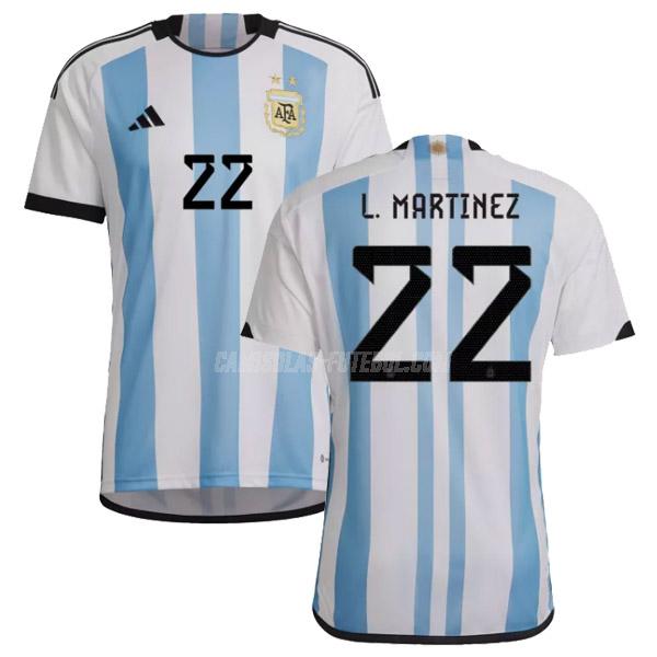 adidas camisola argentina l.martinez equipamento principal 2022