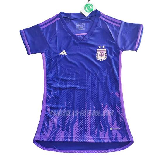 adidas camisola argentina mulher copa do mundo equipamento suplente 2022