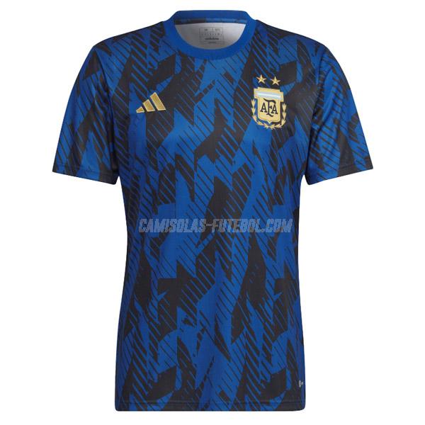 adidas camisola argentina pre-match azul 2022