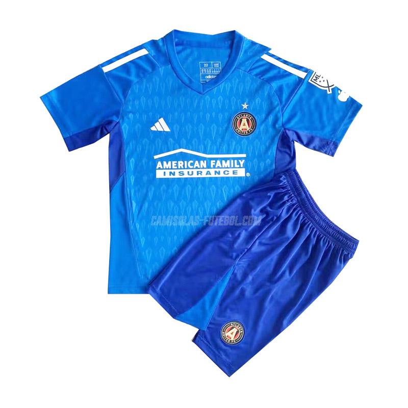adidas camisola atlanta united crianças guarda-redes azul 2023-24