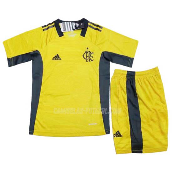 adidas camisola flamengo crianças guarda-redes amarelo 2021-22