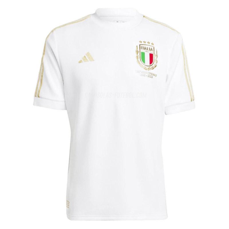 adidas camisola itália 125º aniversário branco 2023