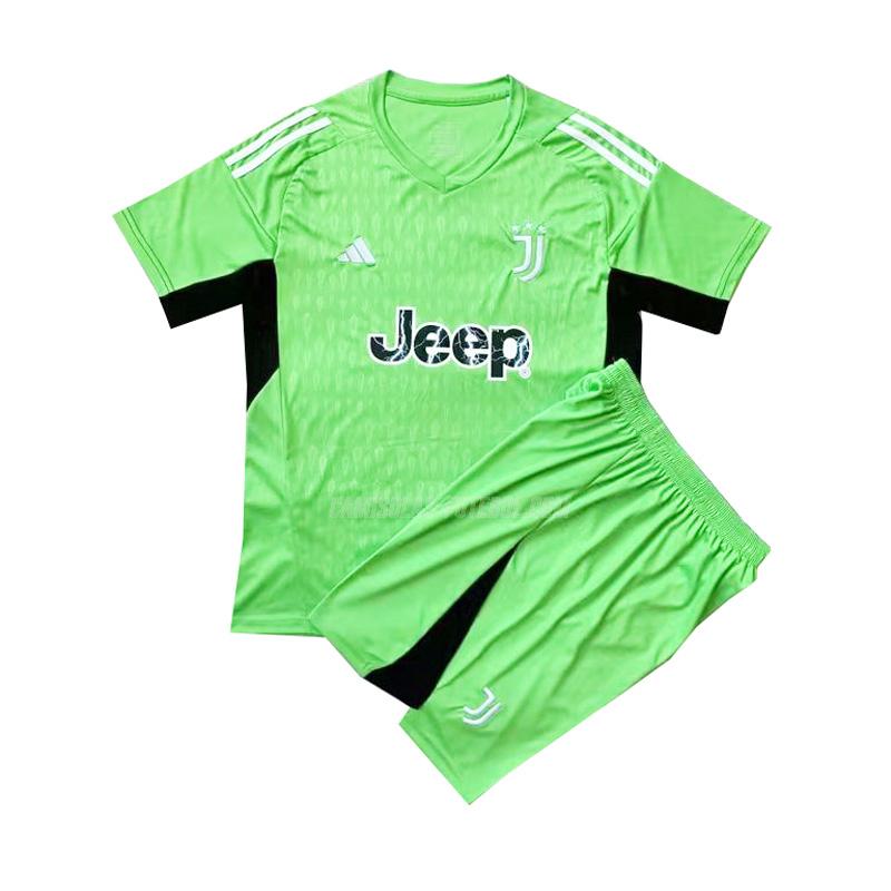 adidas camisola juventus crianças guarda-redes verde 2023-24