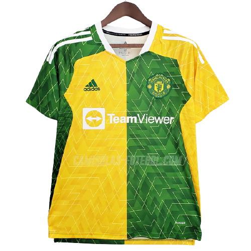 adidas camisola manchester united edição especial amarelo verde 2021-22