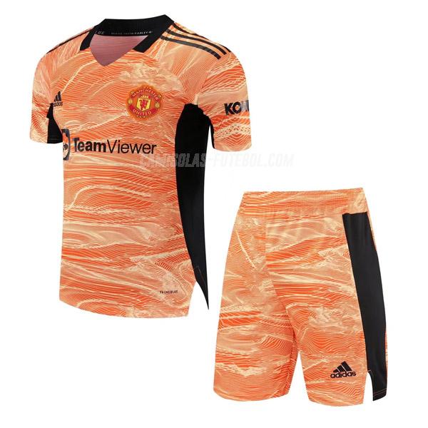adidas camisola manchester united kit guarda-redes laranja 2021-22
