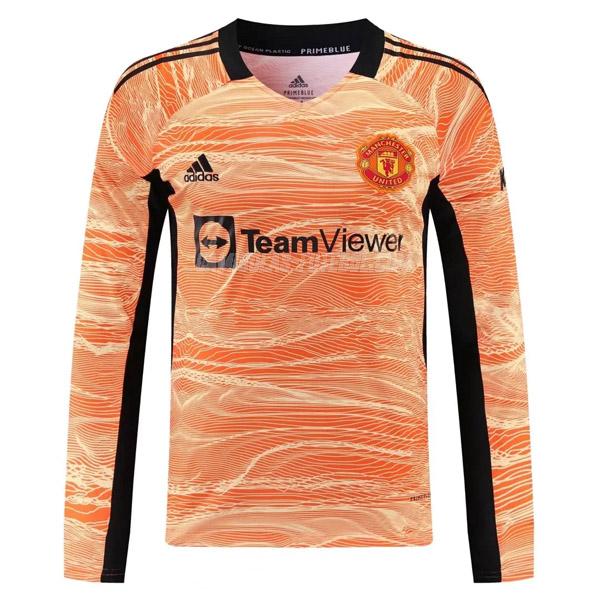 adidas camisola manchester united manga comprida do guarda-redes laranja 2021-22