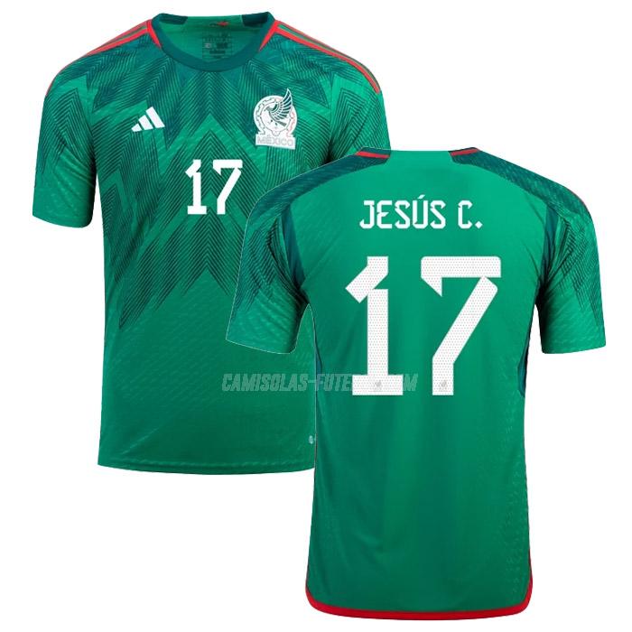 adidas camisola méxico jesus c. copa do mundo equipamento principal 2022