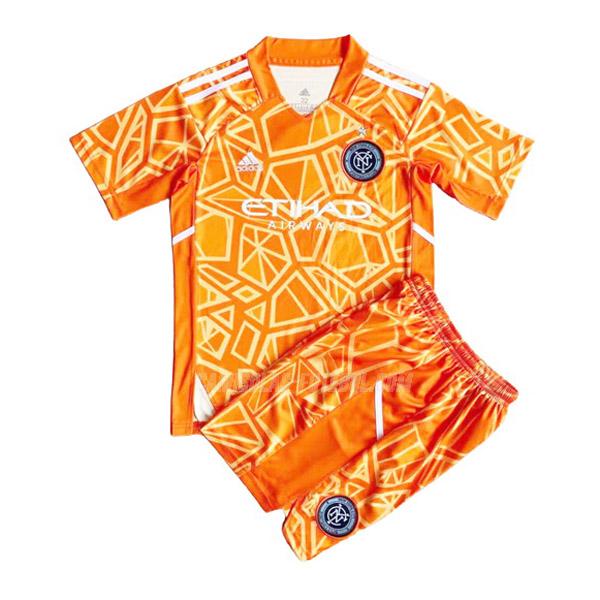 adidas camisola new york city crianças guarda-redes laranja 2022-23