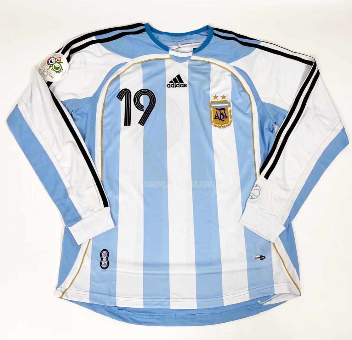 adidas camisola retrô argentina manga comprida equipamento principal 2006 