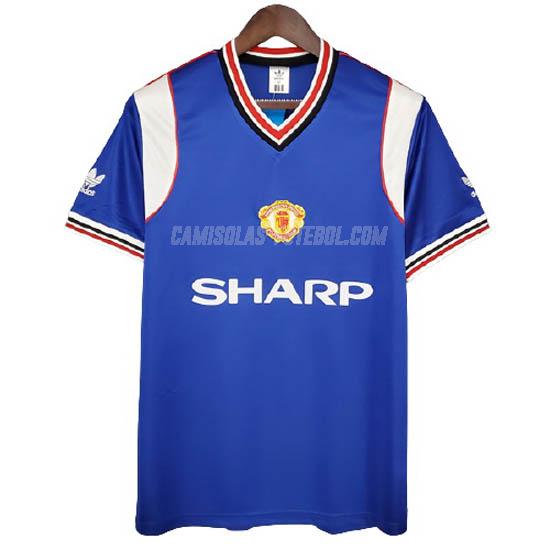 adidas camisola retrô manchester united equipamento suplente 1985-86