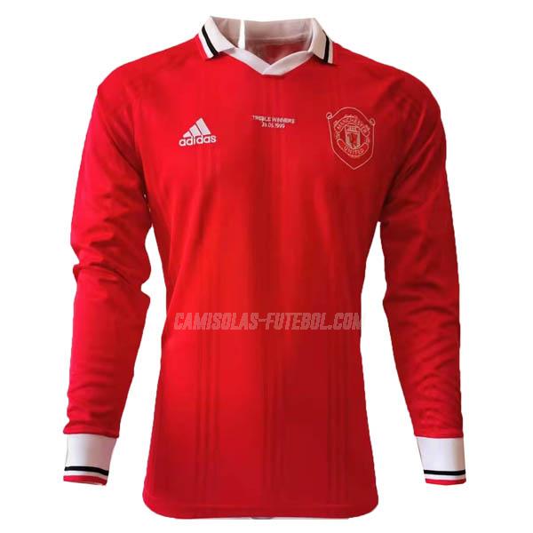 adidas camisola retrô manchester united manga comprida vermelho 2019-2020