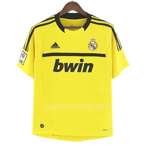 adidas camisola retrô real madrid guarda-redes amarelo 2011-2012