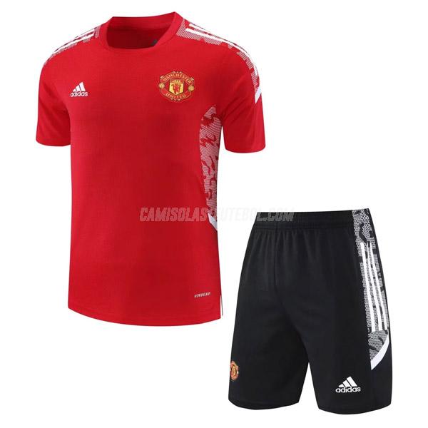 adidas camisola training e calças manchester united 08g8 vermelho 2021-22