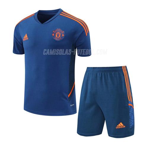 adidas camisola training manchester united terno azul 2022-23