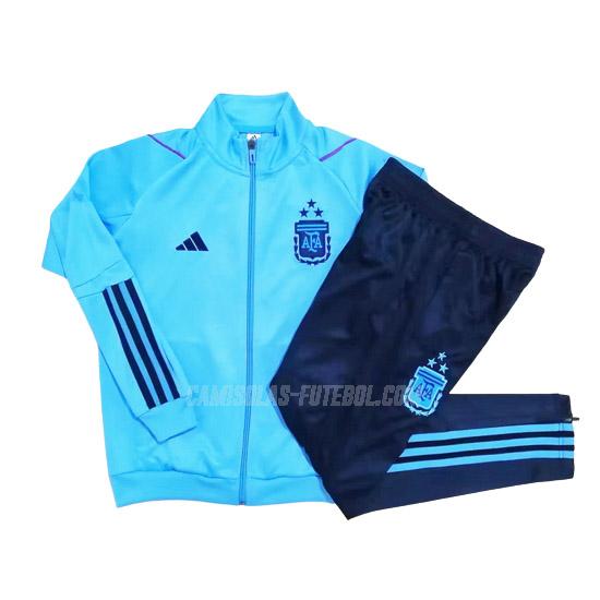 adidas casaco argentina crianças 23115a1 azul 2023