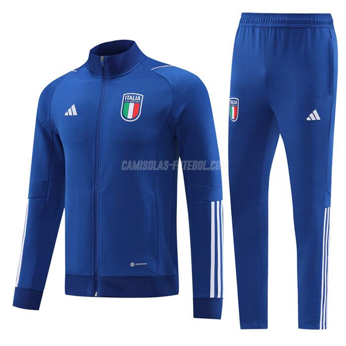 adidas casaco itália azul 2023
