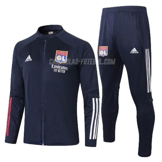 adidas casaco olympique de lyon azul marinho 2020-21