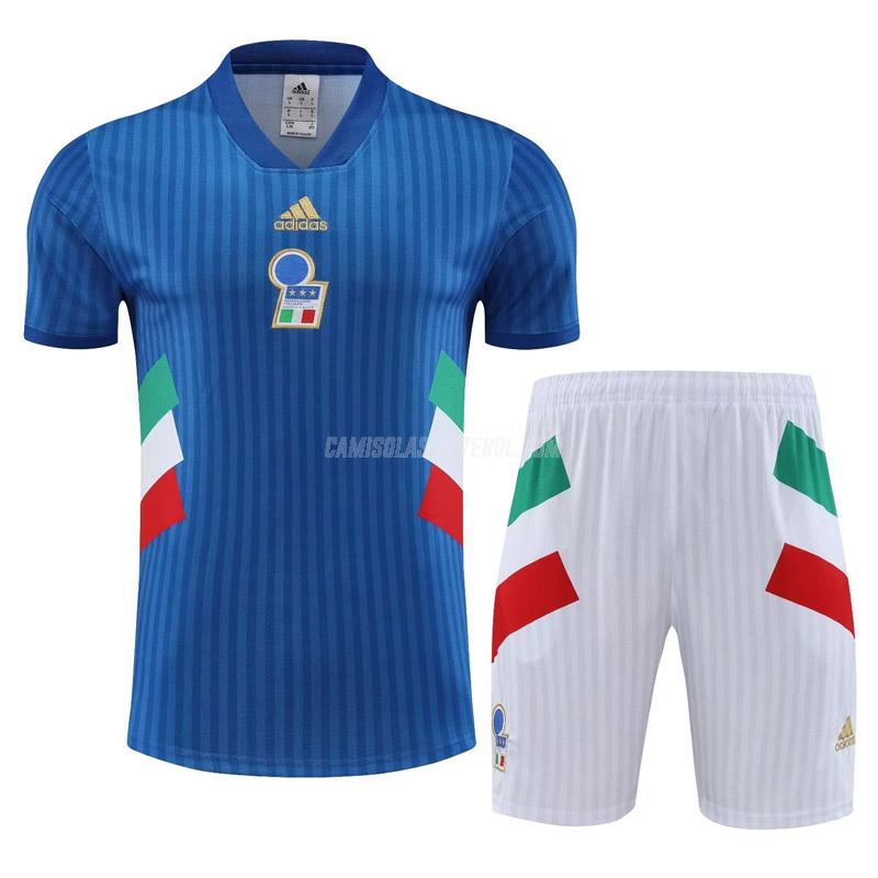 adidas kits de camisa itália icon azul 2023