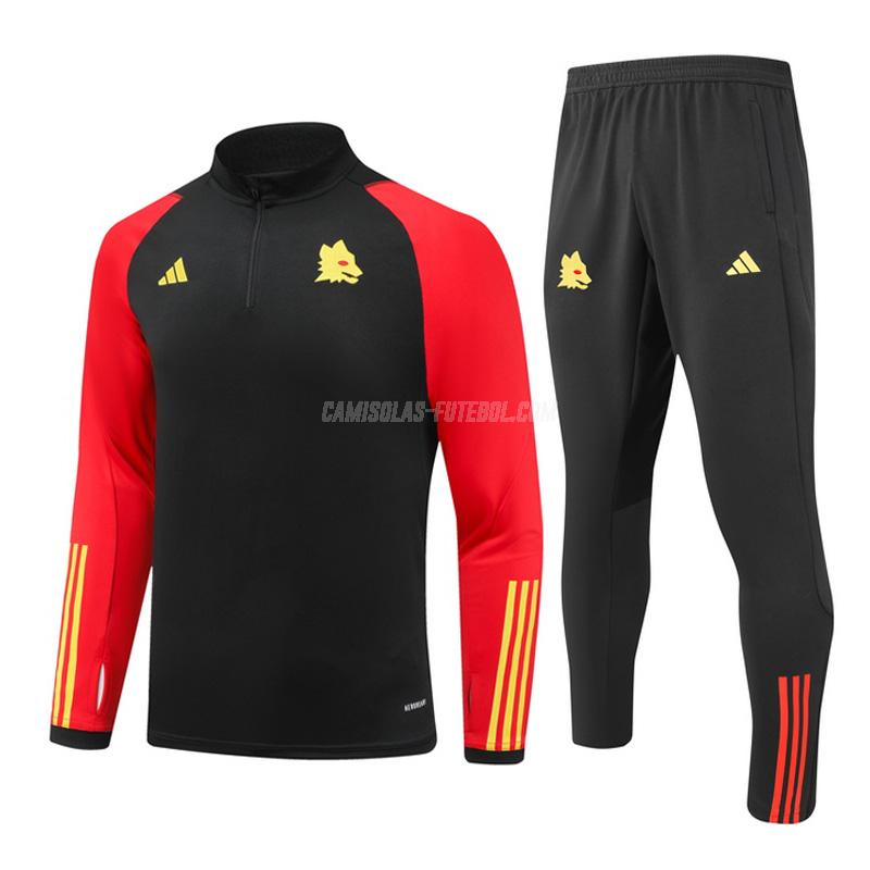 adidas sweatshirt as roma 231225a1 preto vermelho 2023-24