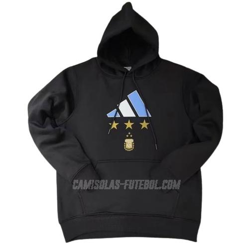 adidas sweatshirt com carapuço argentina messi 3 star preto 2022