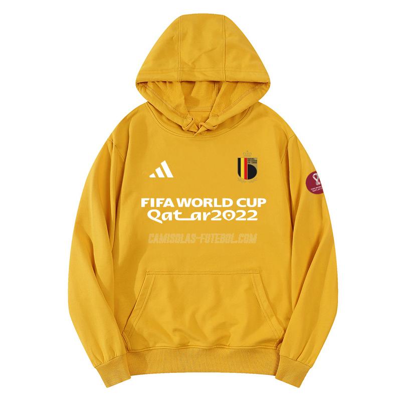 adidas sweatshirt com carapuço bélgica copa do mundo 221125a1 amarelo 2022