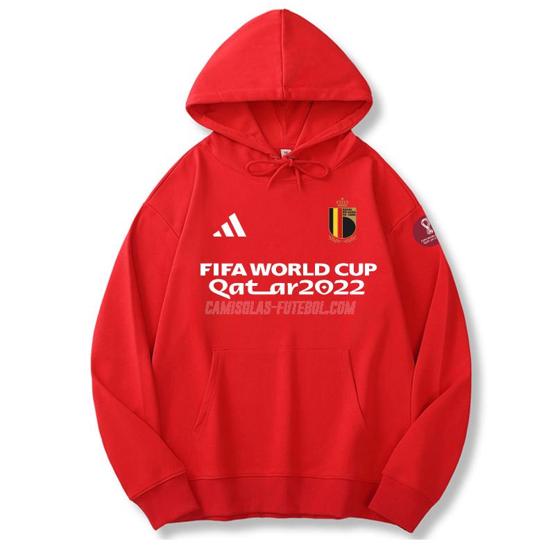 adidas sweatshirt com carapuço bélgica copa do mundo 221125a1 vermelho 2022