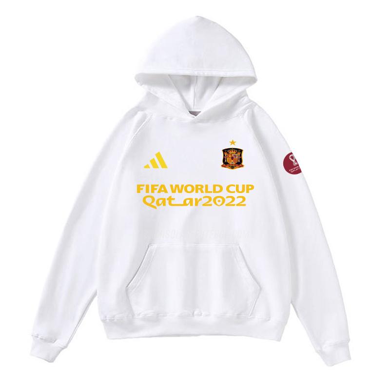 adidas sweatshirt com carapuço espanha copa do mundo 221125a1 branco 2022