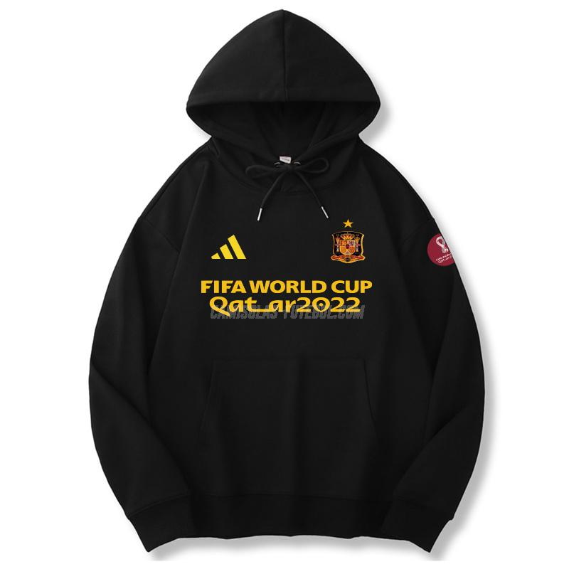 adidas sweatshirt com carapuço espanha copa do mundo 221125a1 preto 2022