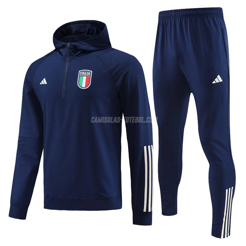 adidas sweatshirt com carapuço itália 23526a1 azul 2023-24