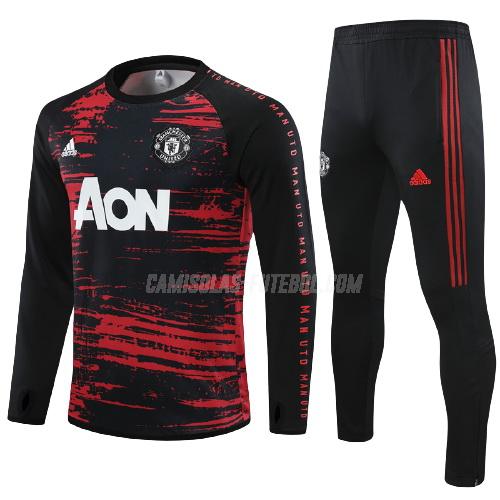 adidas sweatshirt manchester united crianças preto vermelho 2021-22