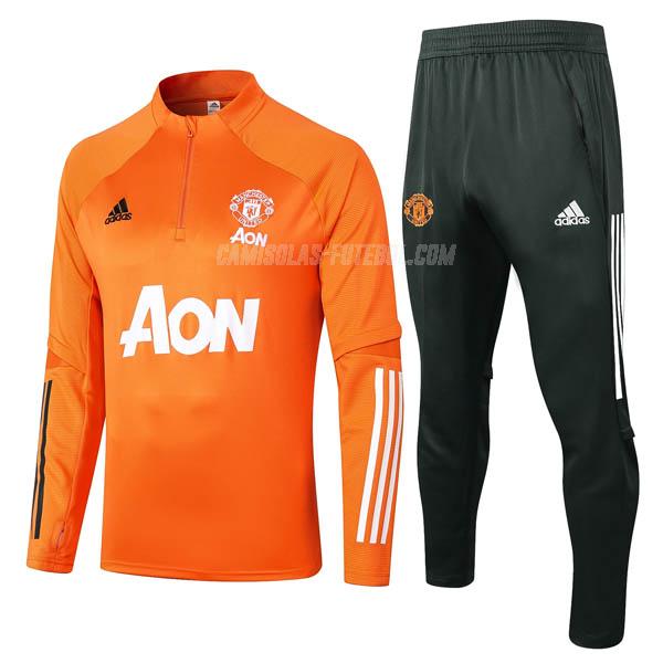adidas sweatshirt manchester united laranja 2020-21