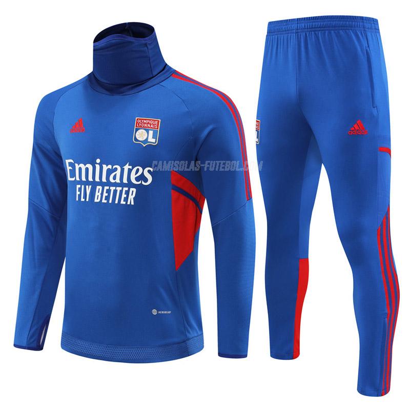 adidas sweatshirt olympique de lyon 221025a1 azul 2022-23