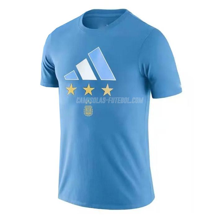 adidas t-shirt argentina 3 star azul 2022