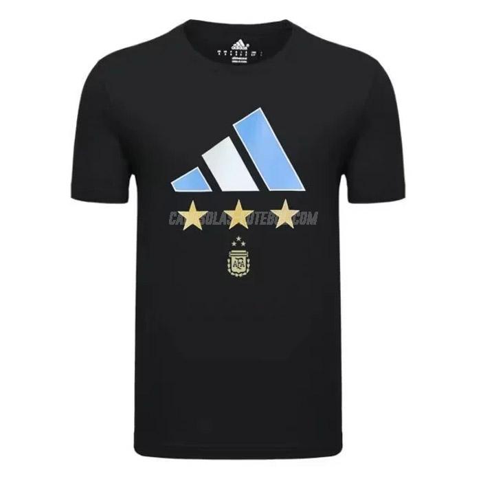 adidas t-shirt argentina 3 star preto 2022