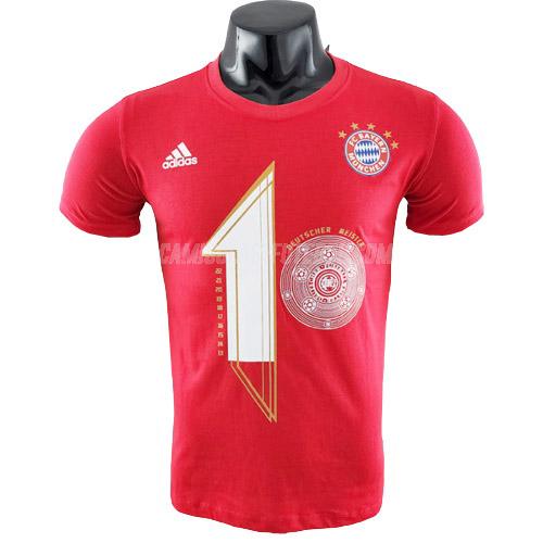 adidas t-shirt bayern de munich 10 campione vermelho 2022