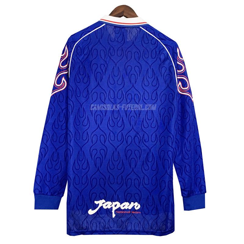 asics camisola retrô japão manga comprida equipamento principal 1998 
