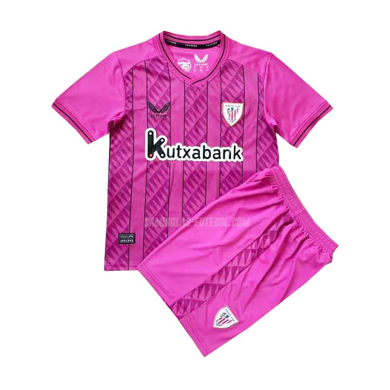 castore camisola athletic club crianças guarda-redes rosa 2023-24