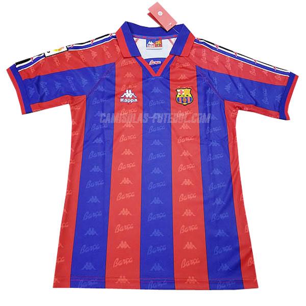 kappa camisola retrô barcelona equipamento principal 1996-1997