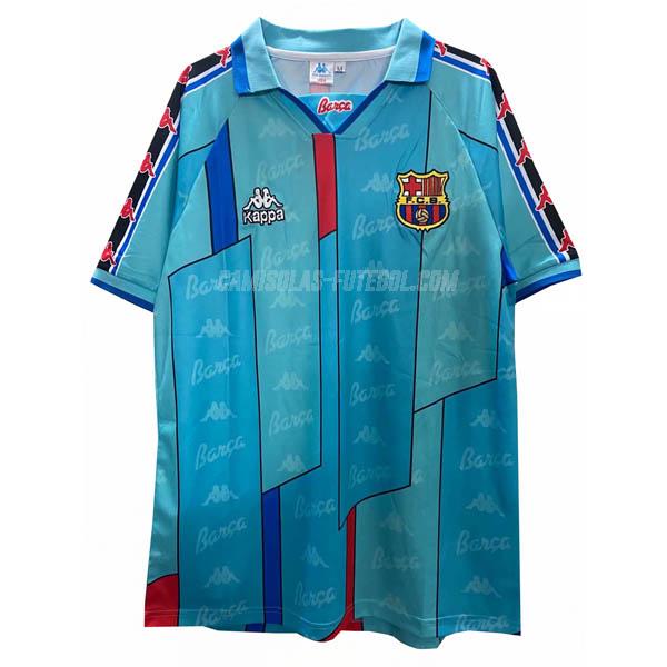 kappa camisola retrô barcelona equipamento suplente 1996-1997