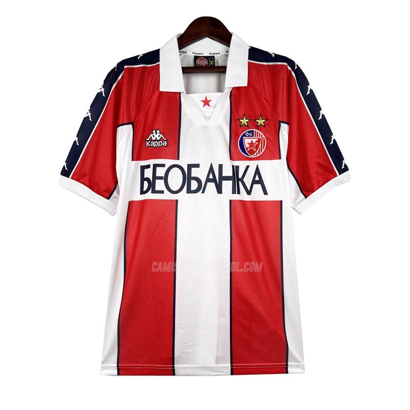 kappa camisola retrô red star belgrade equipamento principal 1995-97