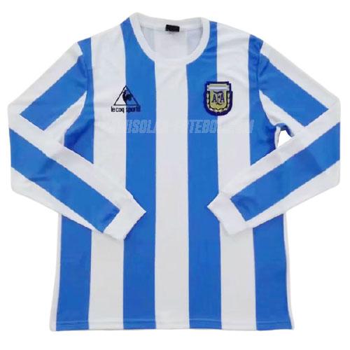 le coq sportif camisola argentina manga comprida equipamento principal 1986