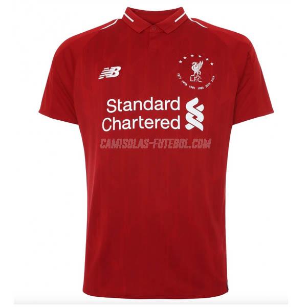 new balance camisola liverpool six times collection vermelho 2019-2020