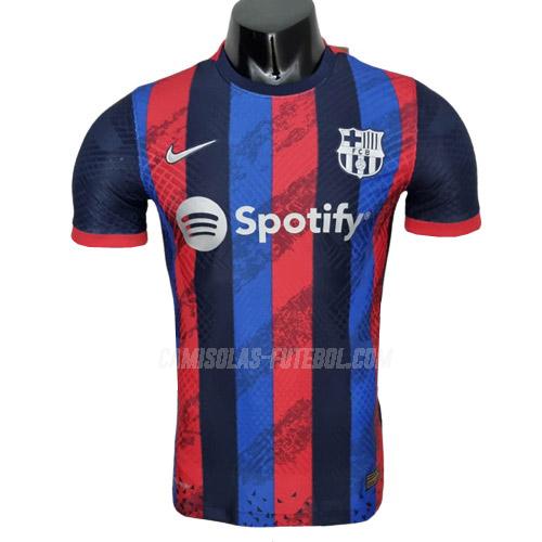 nike camisola barcelona edição player edição especial azul vermelho 2022-23