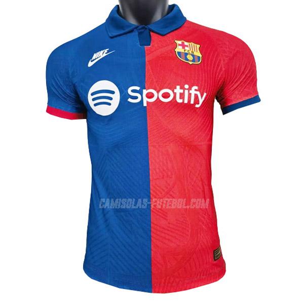 nike camisola barcelona edição player especial azul vermelho 2023-24