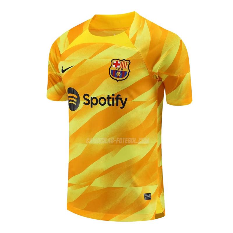 nike camisola barcelona guarda-redes amarelo 2023-24