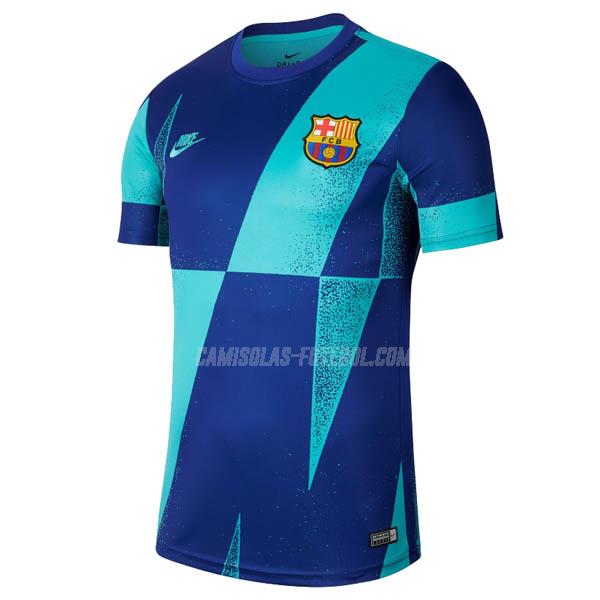nike camisola barcelona pre-match azul 2019-2020