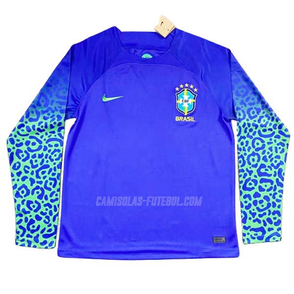 nike camisola brasil copa do mundo manga comprida equipamento suplente 2022