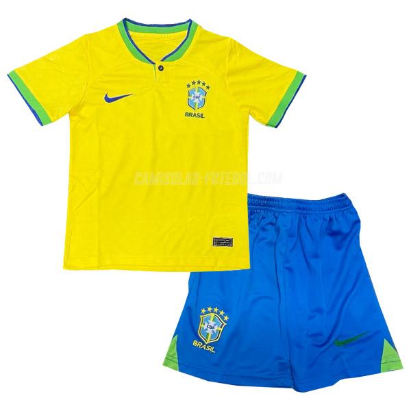 nike camisola brasil crianças equipamento principal 2022